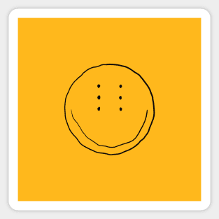 Six-Eyed Smiley Face, Medium Sticker